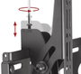 B-Tech BT8426 Support de plafond ajustable et inclinable pour écran plat universel 39"-55", jusqu'à 50 kg, 600 x 400 mm, Noir