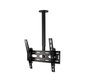 B-Tech BT8426 Support de plafond ajustable et inclinable pour écran plat universel 39"-55", jusqu'à 50 kg, 600 x 400 mm, Noir