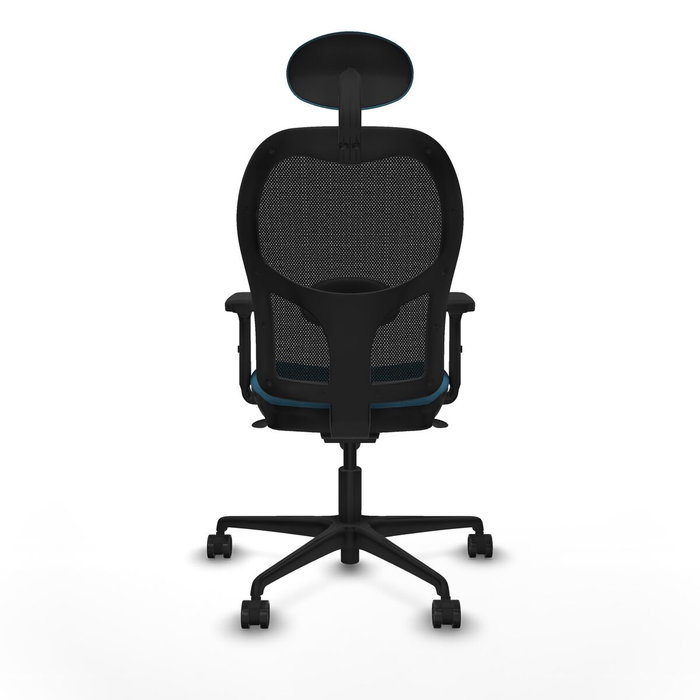 Piqueras y Crespo Chaise de Bureau avec Appui-tête Jorquera 2D036N1 Noir Vert pétrole