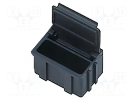 BERNSTEIN Boîte ESD avec clapet noire pour éléments SMD