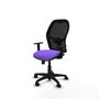 Chaise Alocén Synchro 3 positions tissu Violet Maille Noir Structure polyamide noire Accoudoir 1D Sans appui-tête Roulettes en nylon 50 mm