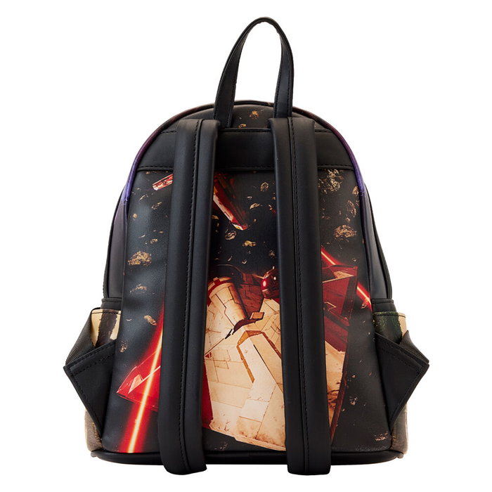 LOUNGEFLY Mochila Sac à dos 26 cm Star Wars L'Attaque des Clones Episode II, Taille 22.5x26.25x11.25 cm en simili-cuir PU, bretelles réglables LOUNGEFLY Mochila Sac à dos 26 cm Star Wars L'Attaque des Clones Episode II, Taille 22.5x26.25x11.25 cm en simili-cuir PU, bretelles réglables