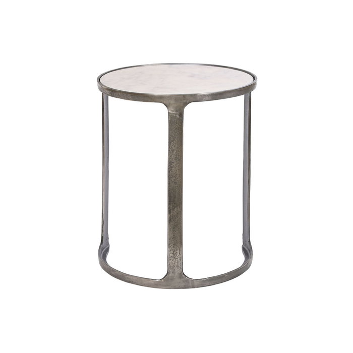 Jeu de 3 tables Home ESPRIT Blanc Argenté 45 x 45 x 56 cm