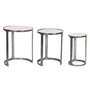 Jeu de 3 tables Home ESPRIT Blanc Argenté 45 x 45 x 56 cm