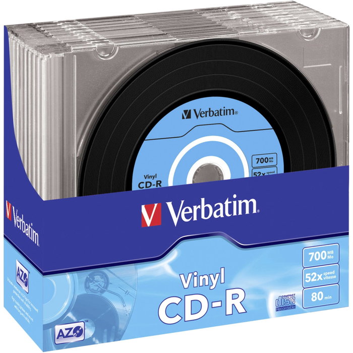 Verbatim CD-R DatalifePlus 700 Mo 52x - Lot de 10 Slim Case Verbatim CD-R DatalifePlus 700 Mo 52x - Lot de 10 Slim Case