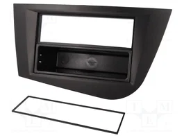 ACV Cadre de radio pour Seat Leon (2005->), 2 ISO, noir
