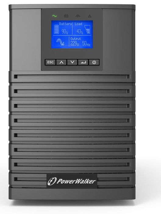 PowerWalker Onduleur Online 1000VA/1000W Double Conversion - VFI 1000 - 4 Prises C13, USB, RS-232, Écran LCD, Facteur de Puissance 1.0 PowerWalker Onduleur Online 1000VA/1000W Double Conversion - VFI 1000 - 4 Prises C13, USB, RS-232, Écran LCD, Facteur de Puissance 1.0