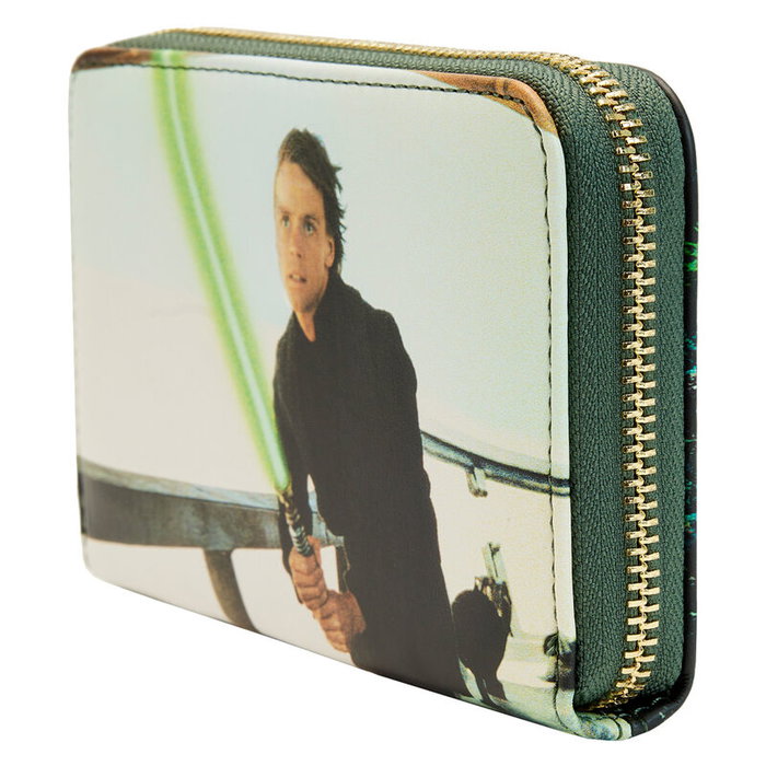 LOUNGEFLY Porte-monnaie Star Wars Le Retour du Jedi en similicuir avec fermeture éclair et doublure assortie