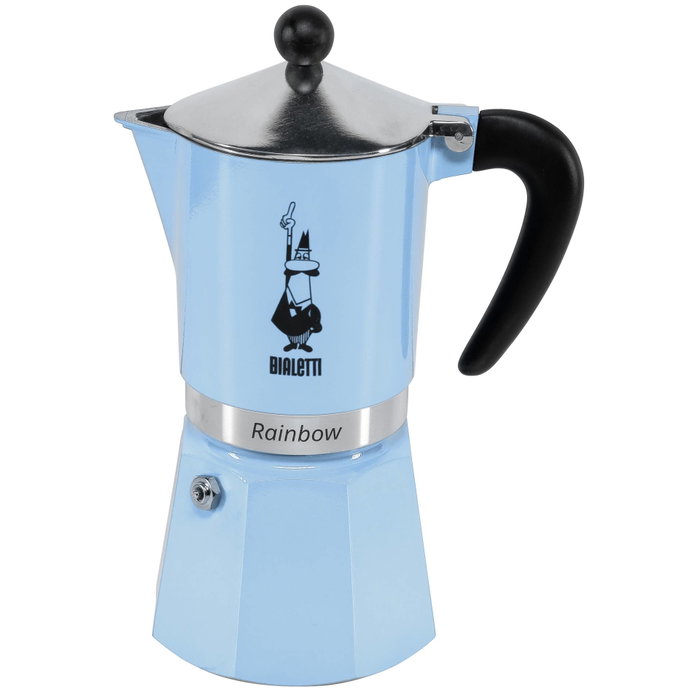 Bialetti Moka Express Rainbow Bleu - 300 ml (6 tasses) - Cafetiere italienne Bialetti Moka Express Rainbow Bleu - 300 ml (6 tasses) - Cafetiere italienne