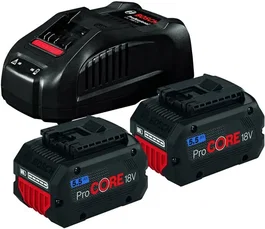 Bosch Professional Jeu de batteries ProCORE 18V 5,5 Ah 2x5,5Ah avec chargeur GAL 1880 CV