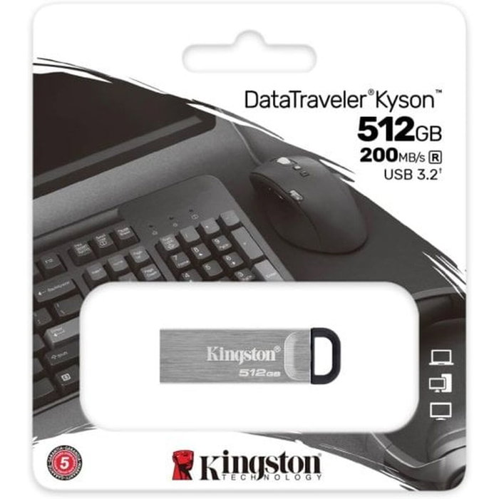 Clé USB Kingston DataTraveler Kyson Argenté 512 GB