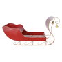 Home ESPRIT Traîneau de Noël Rouge et Doré avec LED