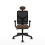 Piqueras Y Crespo Motilla Chaise de bureau Sincro/Traslack Marron foncé/Noir