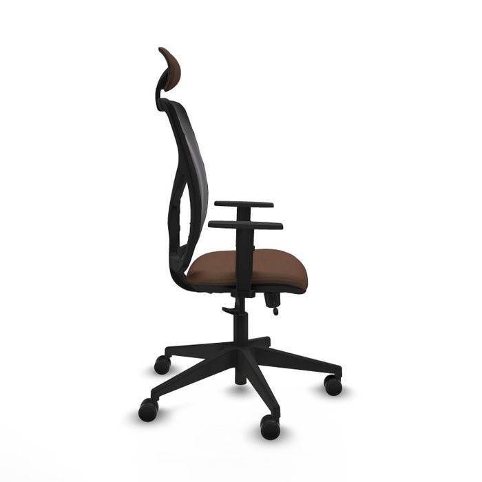 Piqueras Y Crespo Motilla Chaise de bureau Sincro/Traslack Marron foncé/Noir