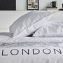 Today Parure de lit JAVA Imprimé London Blanc 240x220 cm