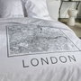 Today Parure de lit JAVA Imprimé London Blanc 240x220 cm