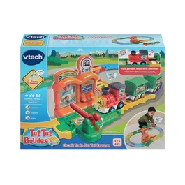 VTech VTECH - Tut Tut Bolides - Circuit Train Tut Tut Express avec Peter Train à Vapeur - Jeu Éducatif Enfant 1 à 5 Ans - Version Française - Multicolore
