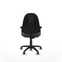 PIQUERAS Y CRESPO Chaise de bureau Algarra, tissu marron foncé