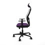 Piqueras y Crespo Chaise de Bureau Jorquera Violet et Blanc