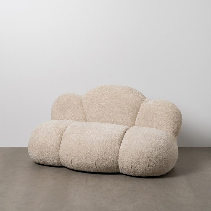 BigBuy Home Canapé Beige en Polyester et Bois de Pin