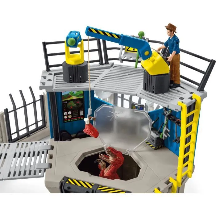 Schleich 41462 Grande station de recherche Dino - Coffret de 72 pièces avec 2 dinosaures et chercheur - Jouet pour enfants dès (des) 5 ans