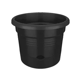 Elho Pot à tomate Green Basics 33 cm noir vif avec réserve d'eau et tuteur circulaire pour plant