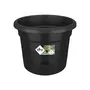 Elho Pot à tomate Green Basics 33 cm noir vif avec réserve d'eau et tuteur circulaire pour plant