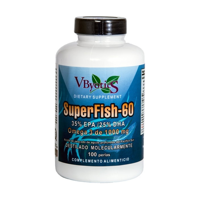 VBYOTICS Superfish 60 (EPA 35%-DHA 25%) 100 perles VBYOTICS Superfish 60 (EPA 35%-DHA 25%) 100 perles