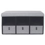 Home Deco Factory Banc pouf zapatero pliable gris clair