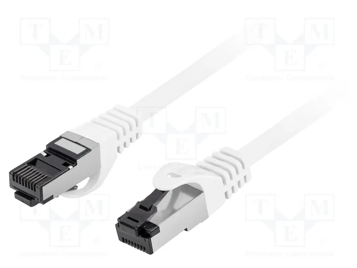 LANBERG Cordon de raccordement Cat 8.1 S/FTP 0,5m RJ45 blanc LANBERG Cordon de raccordement Cat 8.1 S/FTP 0,5m RJ45 blanc