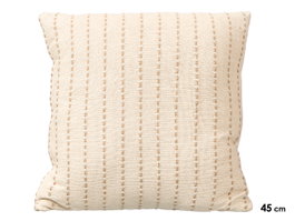 GIFTDECOR Coussin Rayures Point Crème 45x45cm