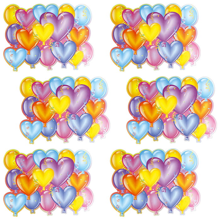 Party Time Lot de 6 nappes individuelles pour fête