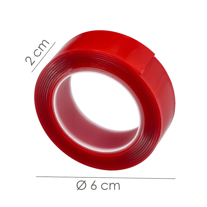 WOLFPACK LINEA PROFESIONAL Ruban double face élastique transparent 1,5 m x 19 mm