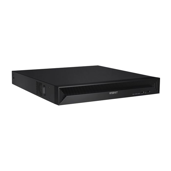 Hanwha 16CH NVR - Enregistreur vidéo réseau 16 canaux, compatible caméras 8MP, H.265, ports PoE, support SATA jusqu'à 20TB