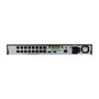 Hanwha 16CH NVR - Enregistreur vidéo réseau 16 canaux, compatible caméras 8MP, H.265, ports PoE, support SATA jusqu'à 20TB