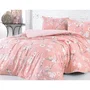Parure de lit King 240 x 220 cm, housse de couette avec 2 taies d'oreiller 60 x 60 cm, 100% coton renforcé 140 fils, couleur poudre, lavable machine