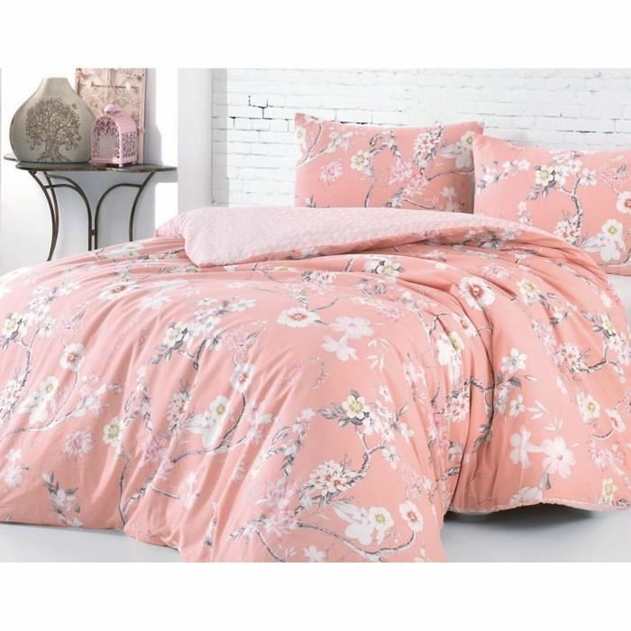 BigBuy Home Parure de couette Poudre-Blanc 220 x 240 cm BigBuy Home Parure de couette Poudre-Blanc 220 x 240 cm