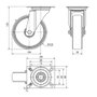 Ruedas Alex Roulette Pivotante Poliamix Blanche Ø 12,5 cm 170 kg