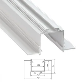 Profilé Aluminium SUBLI 2,02m Lacado Blanco
