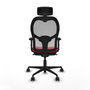 Piqueras y Crespo Chaise de Bureau avec Appui-tête Jorquera 2D036N2 Rouge