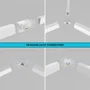 Lámpara LED hexagonal - 6000K - 14 hexágonos 44cm + Rectángulo 500cm - 500W 55000 lúmenes