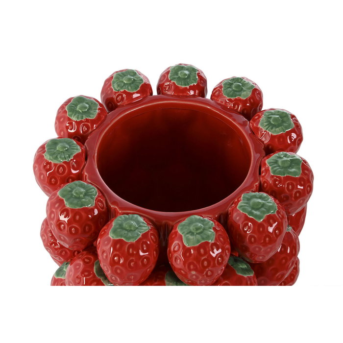 Vase Home ESPRIT Rouge Céramique Grès Fraises Tropical 23 x 23 x 34 cm Vase Home ESPRIT Rouge Céramique Grès Fraises Tropical 23 x 23 x 34 cm
