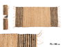 Giftdecor Tapis Natural Rayures Noir 70 x 140 cm Yute et Coton (Set de 8)