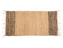 Giftdecor Tapis Natural Rayures Noir 70 x 140 cm Yute et Coton (Set de 8)