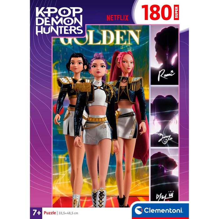 Clementoni Puzzle 180 Pièces K-Pop Demon Hunters 21761, Motif Illustré, 33,5 x 48,5 cm, À Partir de 7 Ans