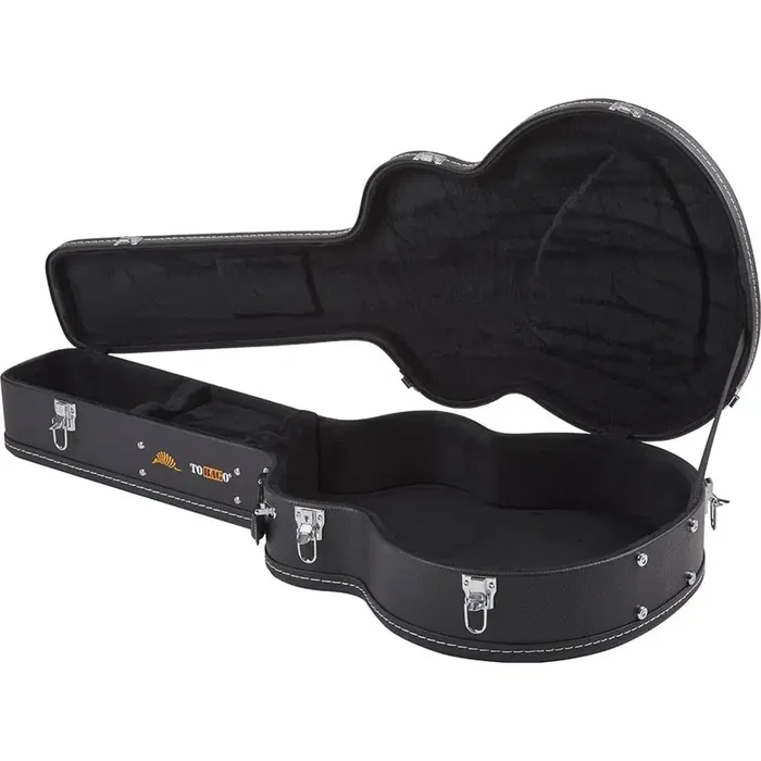 TOBAGO Étui pour guitare acoustique Jumbo en similicuir, intérieur peluche