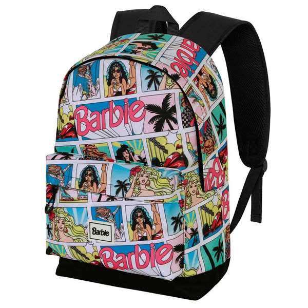 HS FAN Sac à Dos Thème Barbie Comic - 31 x 18 x 44 cm - Compartiment Principal, Ripstop Résistant, Poche pour Électronique, Corras Ajustables