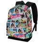 HS FAN Sac à Dos Thème Barbie Comic - 31 x 18 x 44 cm - Compartiment Principal, Ripstop Résistant, Poche pour Électronique, Corras Ajustables