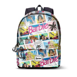 HS FAN Sac à Dos Thème Barbie Comic - 31 x 18 x 44 cm - Compartiment Principal, Ripstop Résistant, Poche pour Électronique, Corras Ajustables