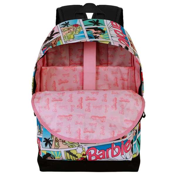 HS FAN Sac à Dos Thème Barbie Comic - 31 x 18 x 44 cm - Compartiment Principal, Ripstop Résistant, Poche pour Électronique, Corras Ajustables